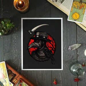 Plague Doctor Raven - Giclée Art Print - Print is Dead