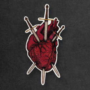 Swords and Heart - Vinyl Sticker - Print is Dead