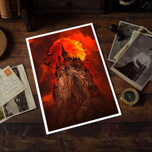 Blood Moon Castle - Giclée Art Print