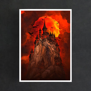 Blood Moon Castle - Giclée Art Print