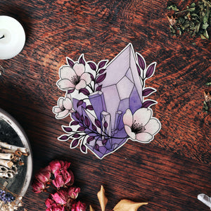 Purple Crystals - Vinyl Sticker