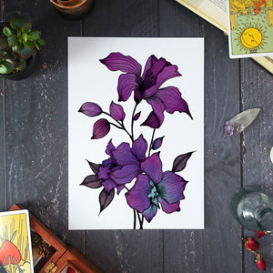 Purple Orchids - Digital Art Print