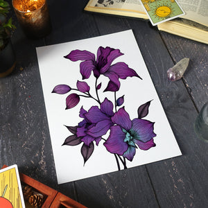 Purple Orchids - Digital Art Print
