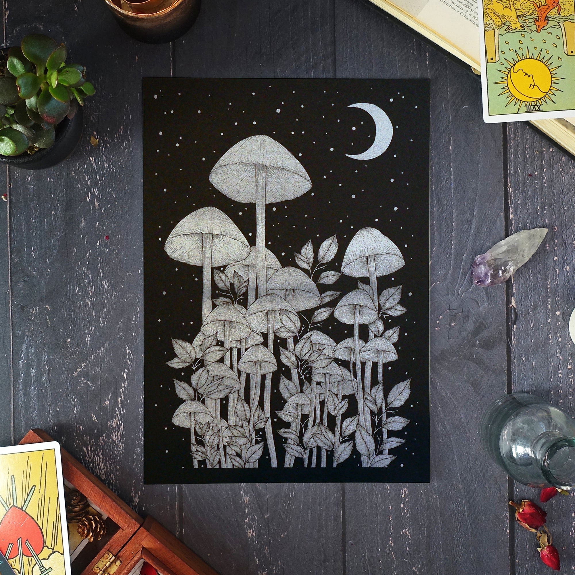 Mushrooms - Limited Edition Risograph Print