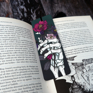 Skeleton and Hellebores Bookmark