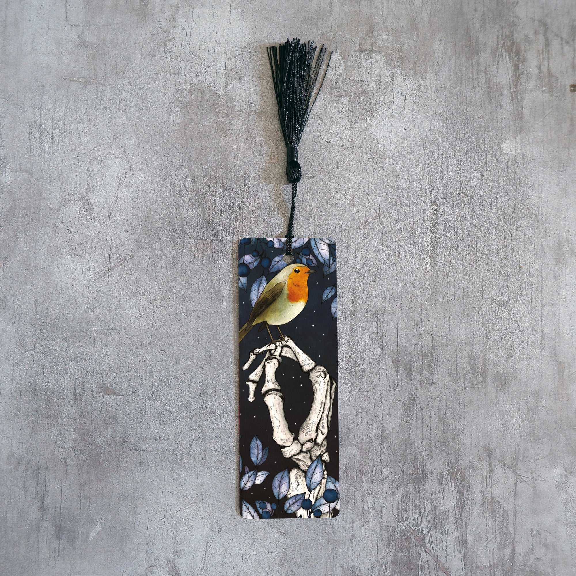 Skeleton and Robin Bookmark