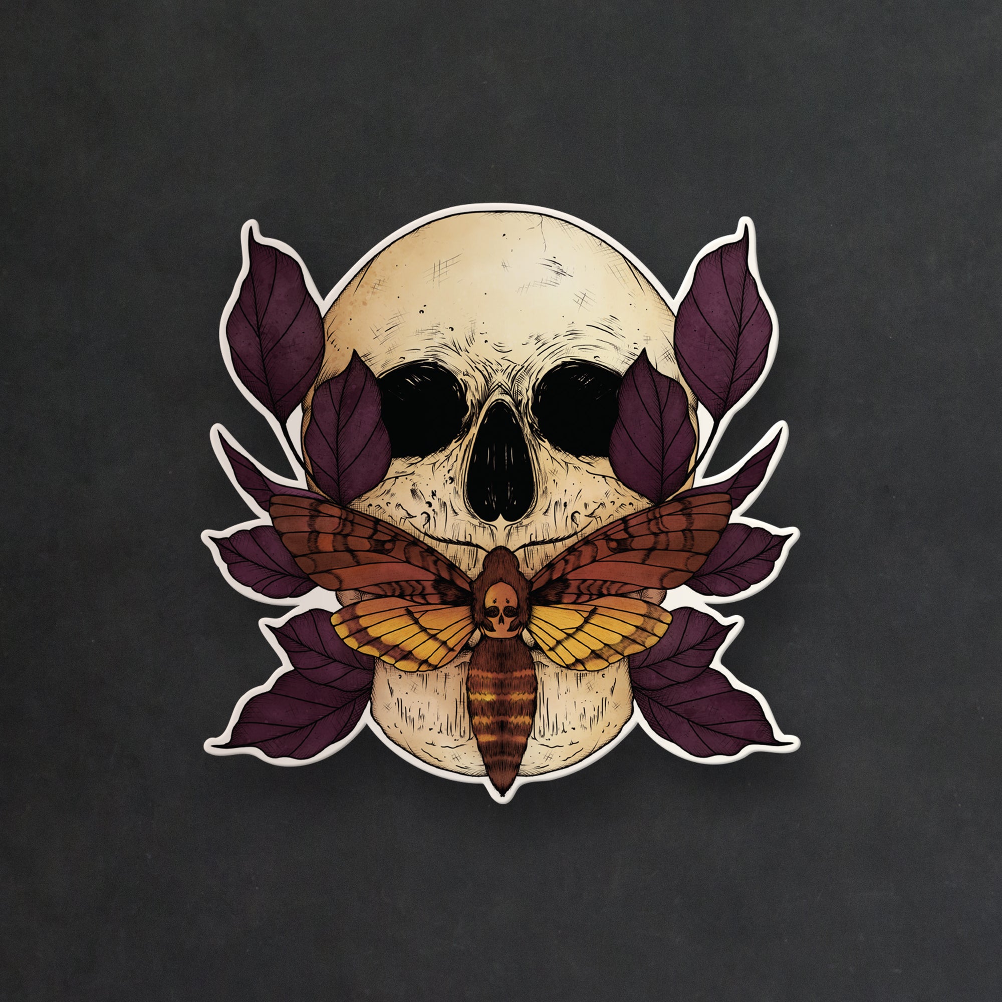 Death's Head Hawkmoth - Vinyl Sticker