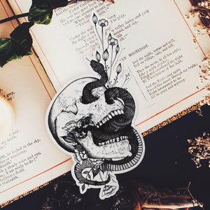 Snake and Skull - Vinyl Sticker - Print is Dead