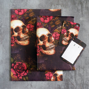 Skull and Roses Gift Wrapping Paper