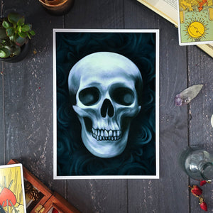 Skull and Roses - Giclée Art Print