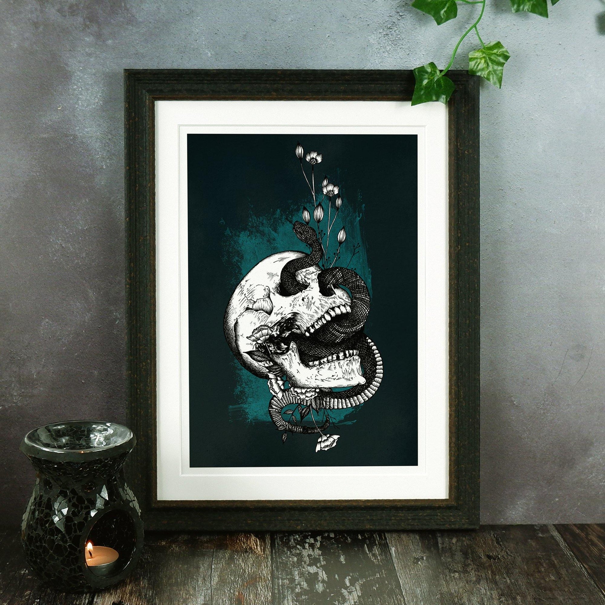 Snake and Skull - Giclée Art Print - Print is Dead