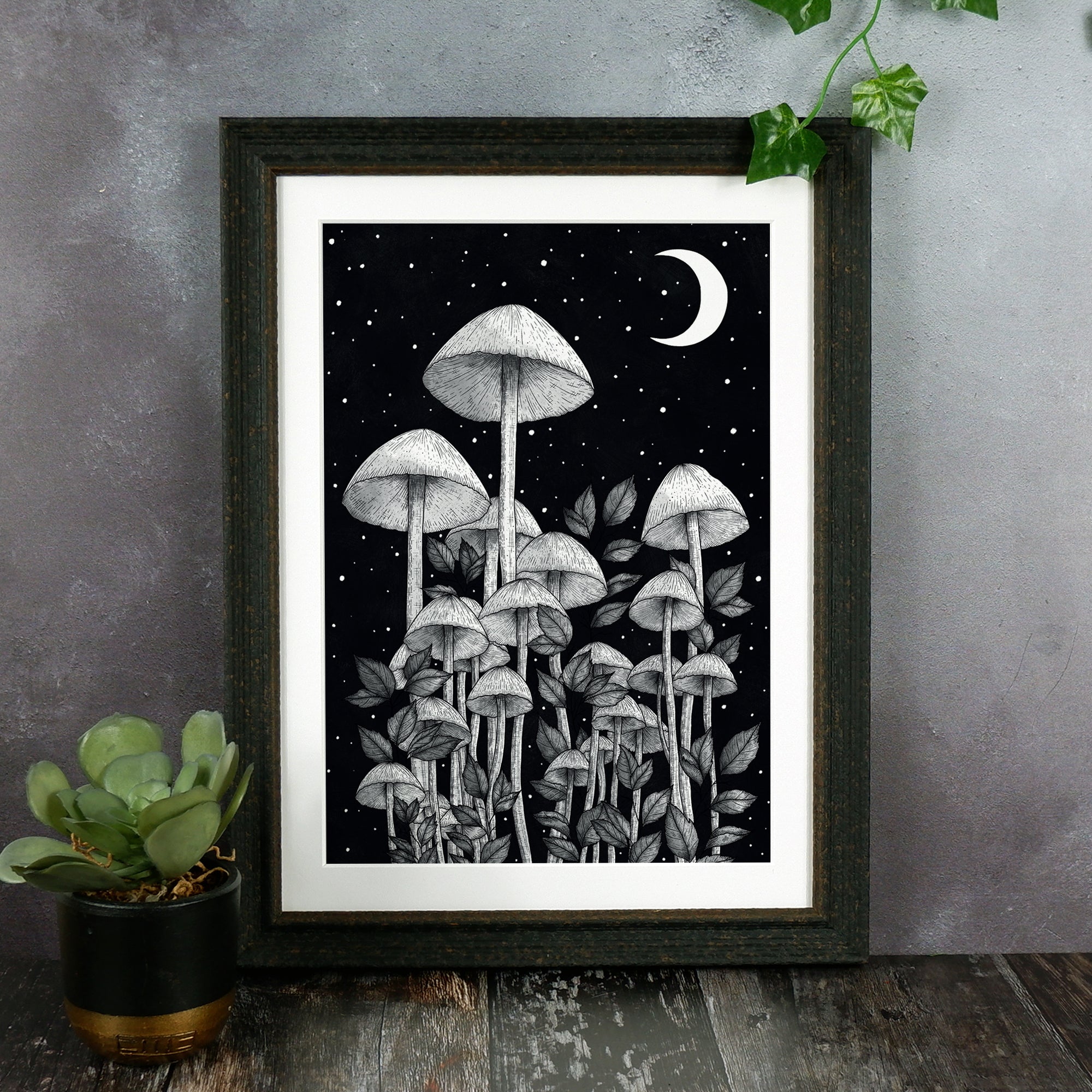 Star Mushrooms - Digital Art Print