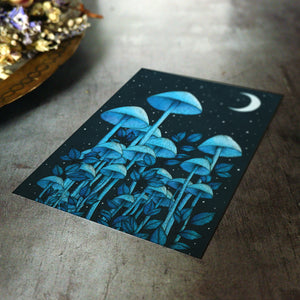 Star Mushrooms - Postcard Mini Print