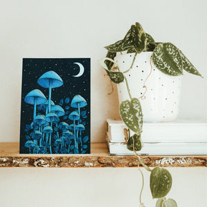 Star Mushrooms - Postcard Mini Print