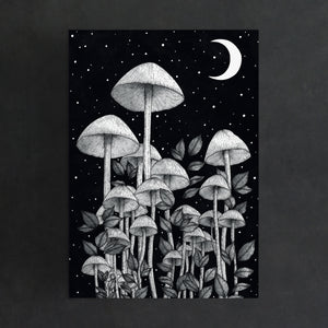 Star Mushrooms - Digital Art Print