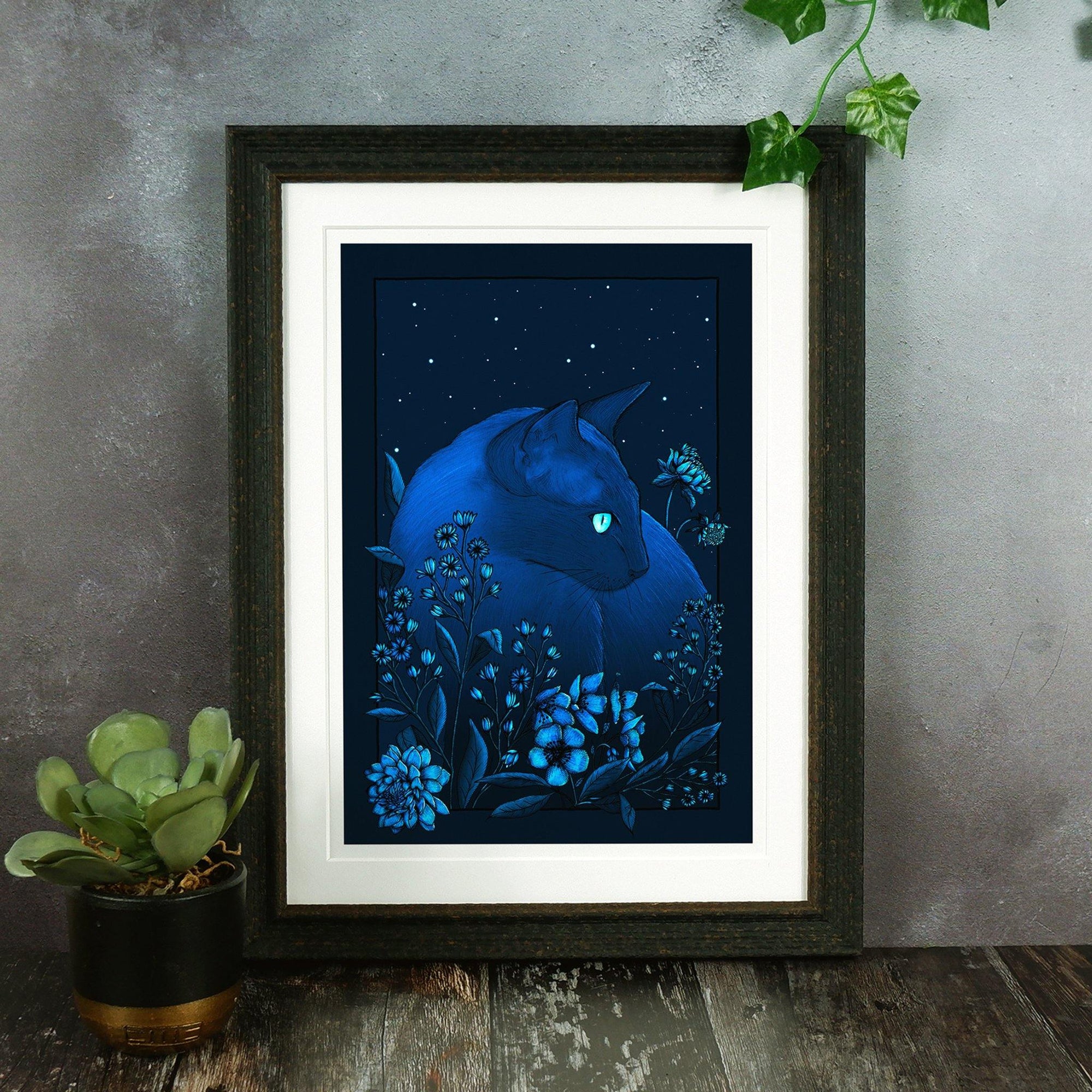 Starlight Witch's Cat - Giclée Art Print - Print is Dead