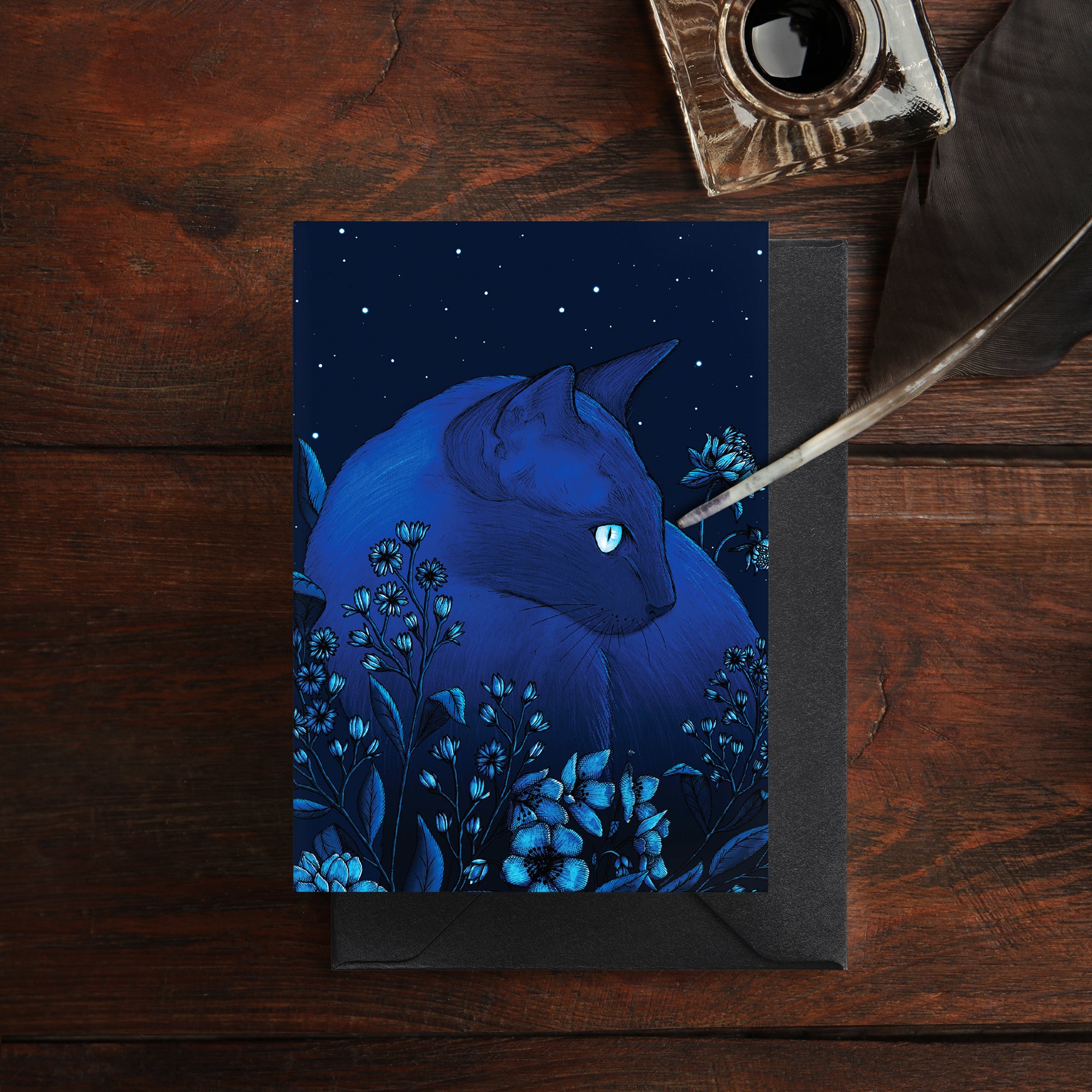 Starlight Cat - Greeting Card