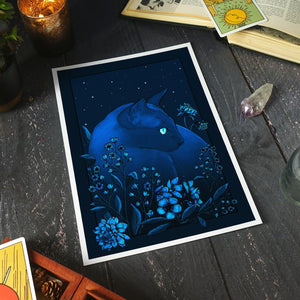 Starlight Witch's Cat - Giclée Art Print - Print is Dead
