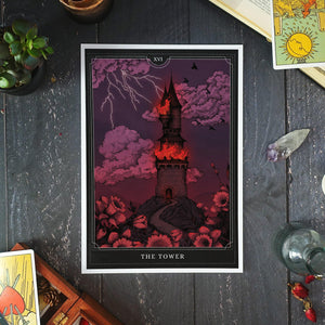 The Tower Tarot - Giclée Art Print - Print is Dead