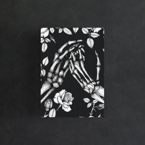 Skeleton Hands and Roses - Postcard Mini Print - Print is Dead