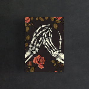 Skeleton Hands and Roses - Postcard Mini Print - Print is Dead